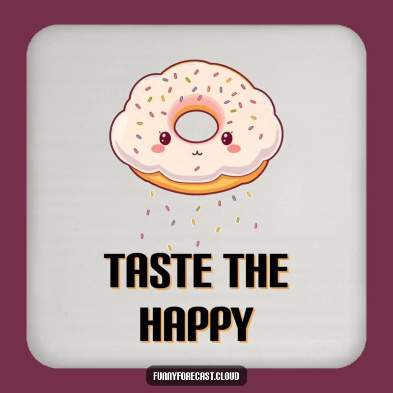 Funny Donut Cloud Coaster: Protect Surfaces with Sweet Style, Excellent Humorous Gift
