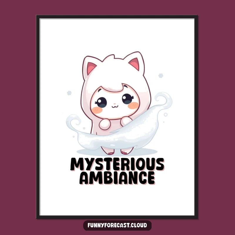 Funny Fog Poster - Misty Peek Wall Art Gift