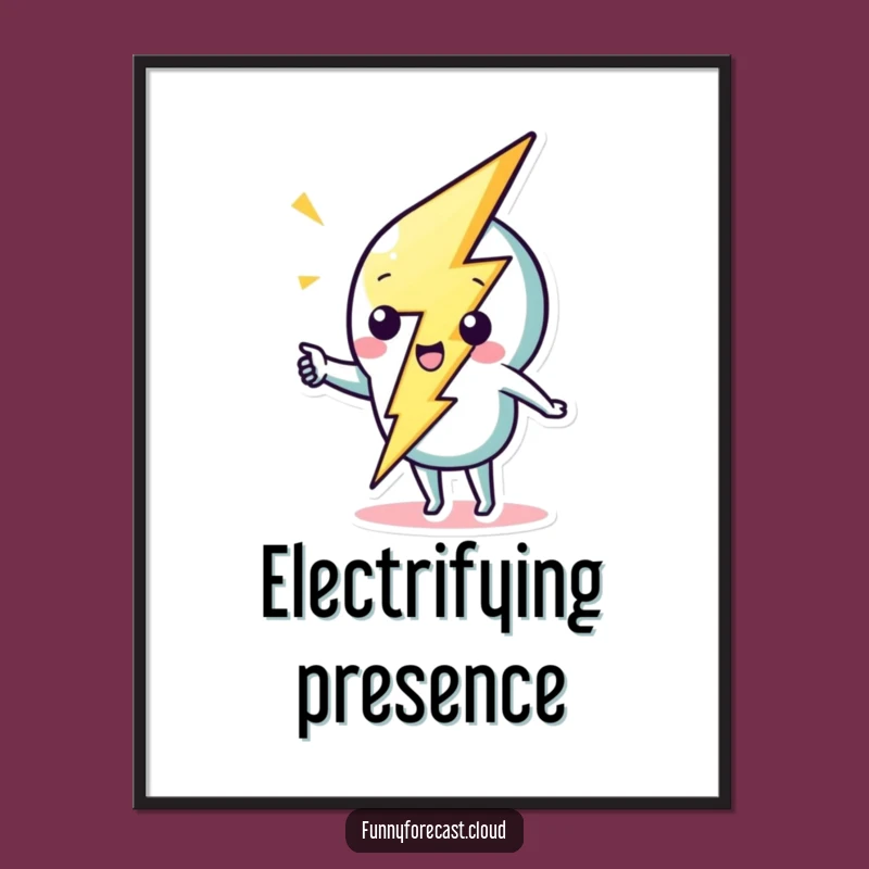 Funny Lightning Bolt Poster: Whimsical Strike for Hilarious and Dynamic Wall Art