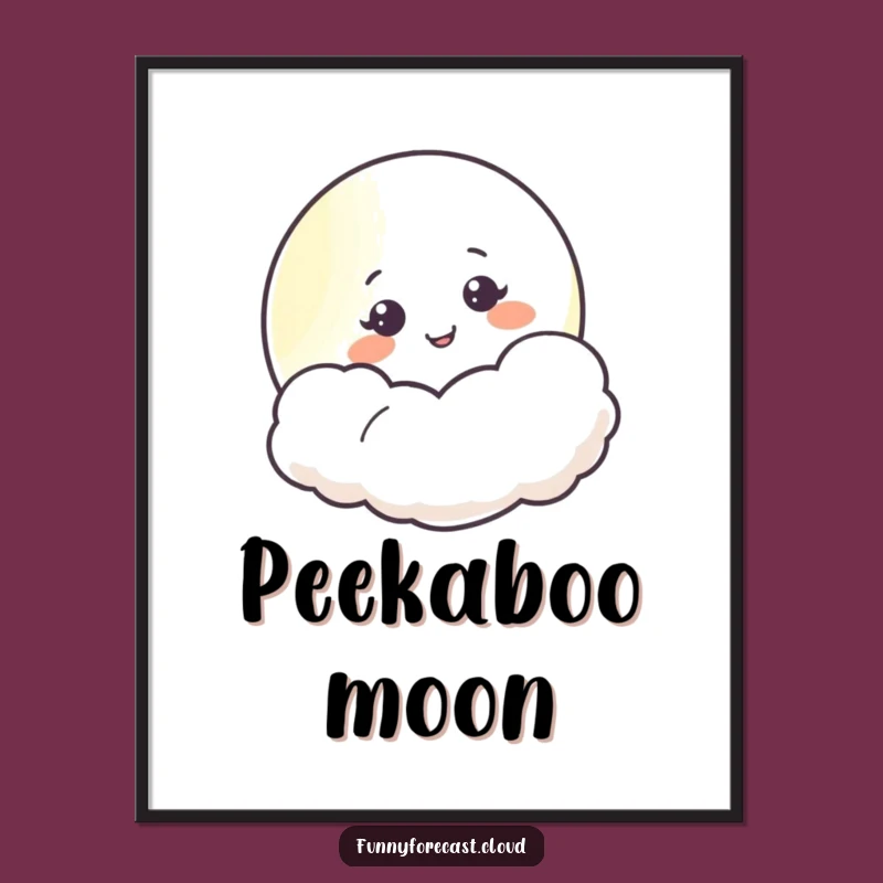 Funny Moon Smiling Poster: Sweet Dreams Decor, Adorable Gift