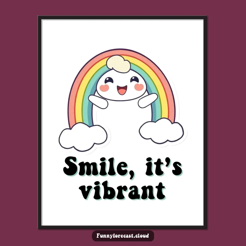 Funny Rainbow Smile Poster - Brighten Your Walls with Joyful Art