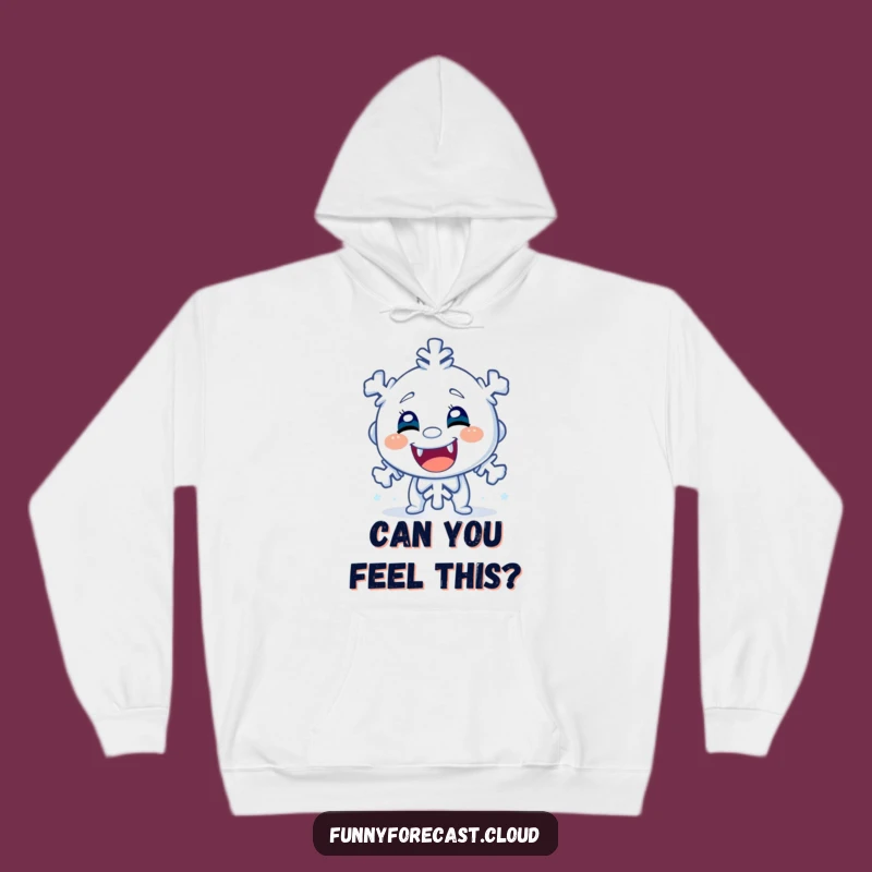 Funny Shivering Snowflake Hoodie - Warm Up with Cozy Winter Humor