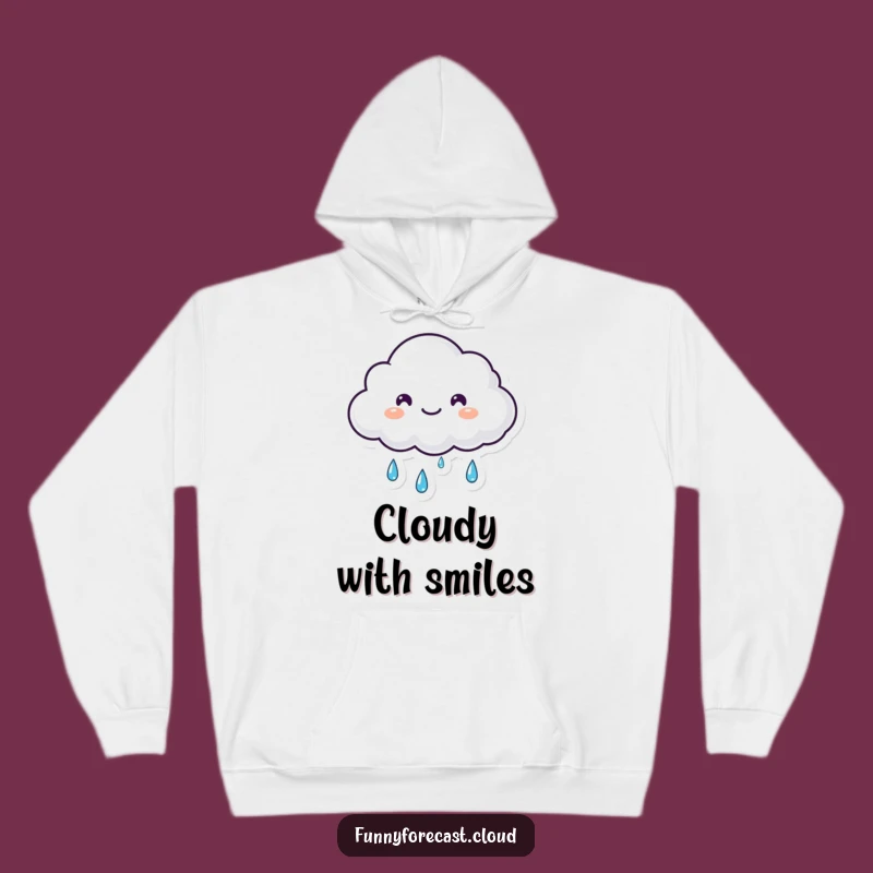 Cozy Funny Kawaii Cloud Hoodie: Happy Tears for Warm Hugs!