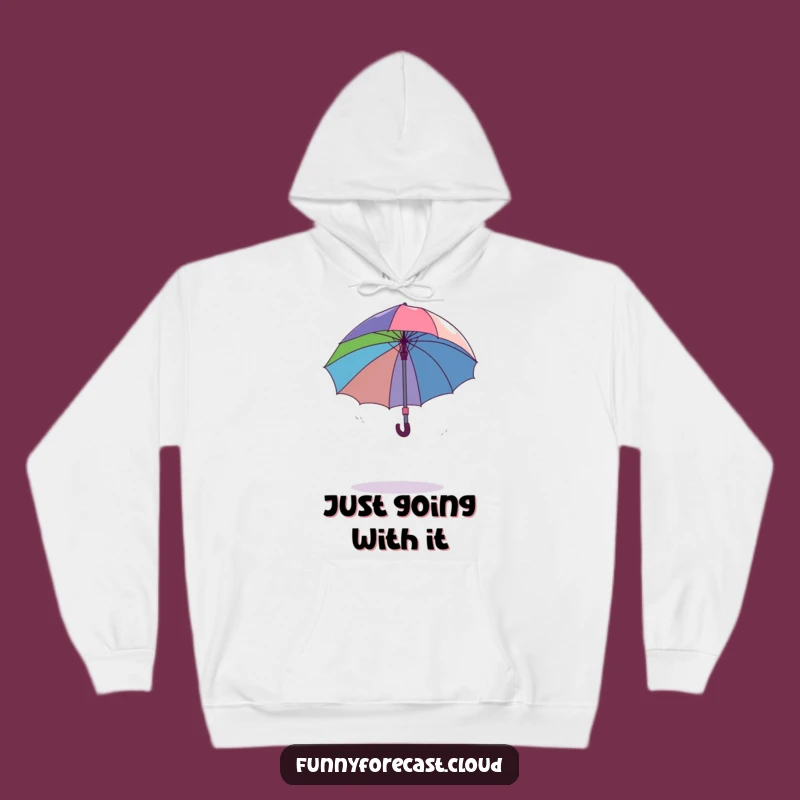 Cozy Funny Dancing Umbrella Hoodie - Comical Apparel for Humorous Souls