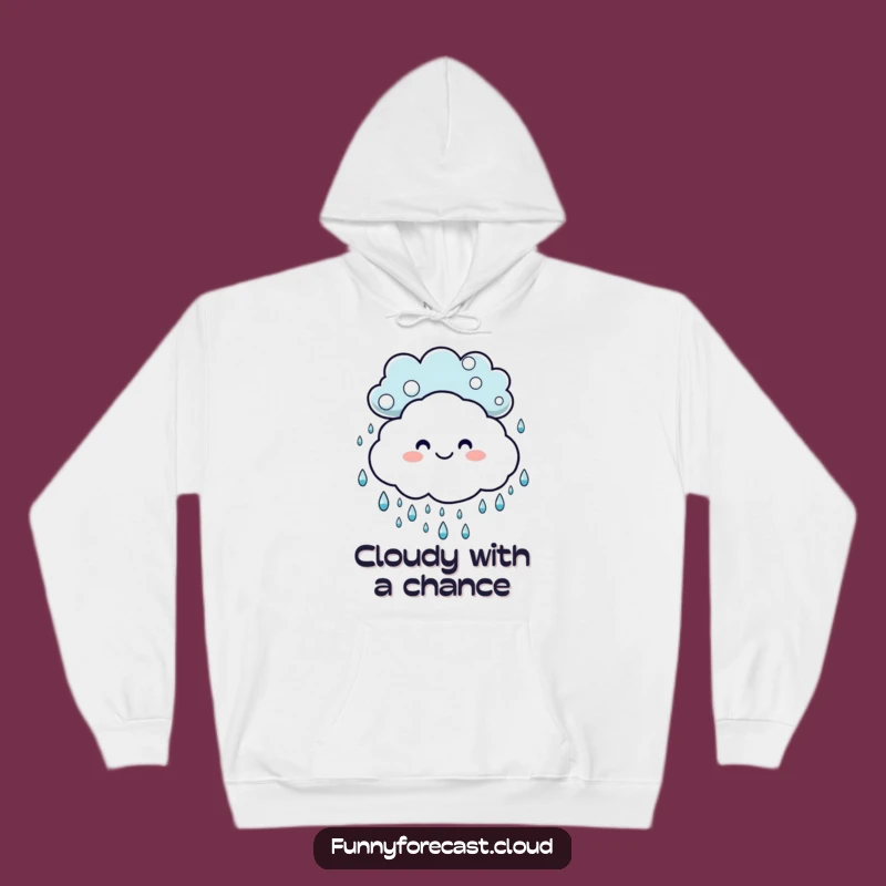 Funny Cozy Cloud Hoodie - Cheerful Rainy Day Comfort