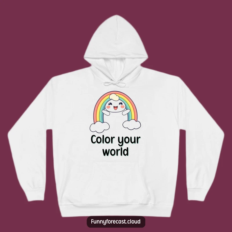 Funny Rainbow Smile Hoodie - Cozy Comfort with Colorful Humor