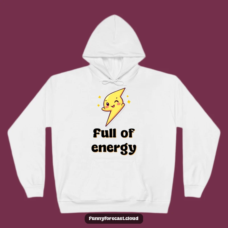 Funny Winking Lightning Bolt Hoodie - Stay Warm with Speedy Humor