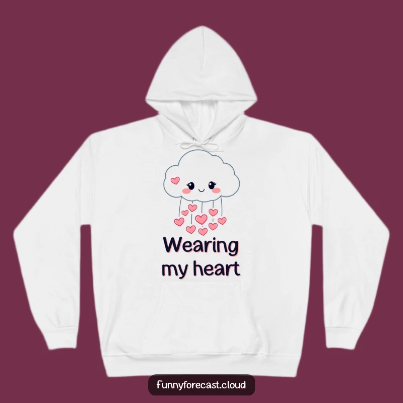 Funny Heart Raincloud Hoodie: Cozy Up with Love and Warmth