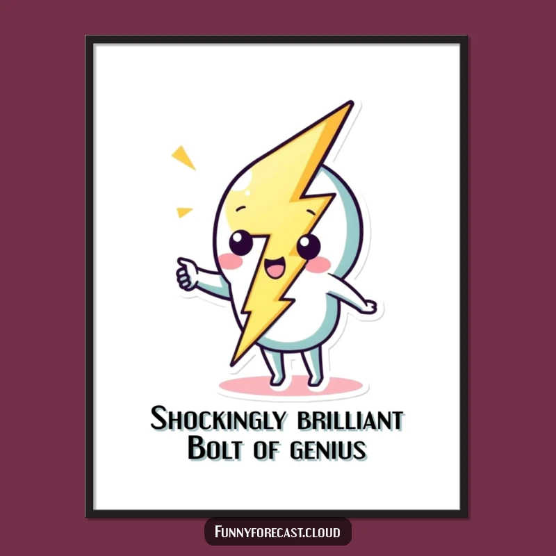 Funny Free Printable Wall Art: Lightning Bolt Energy for Your Dynamic Space