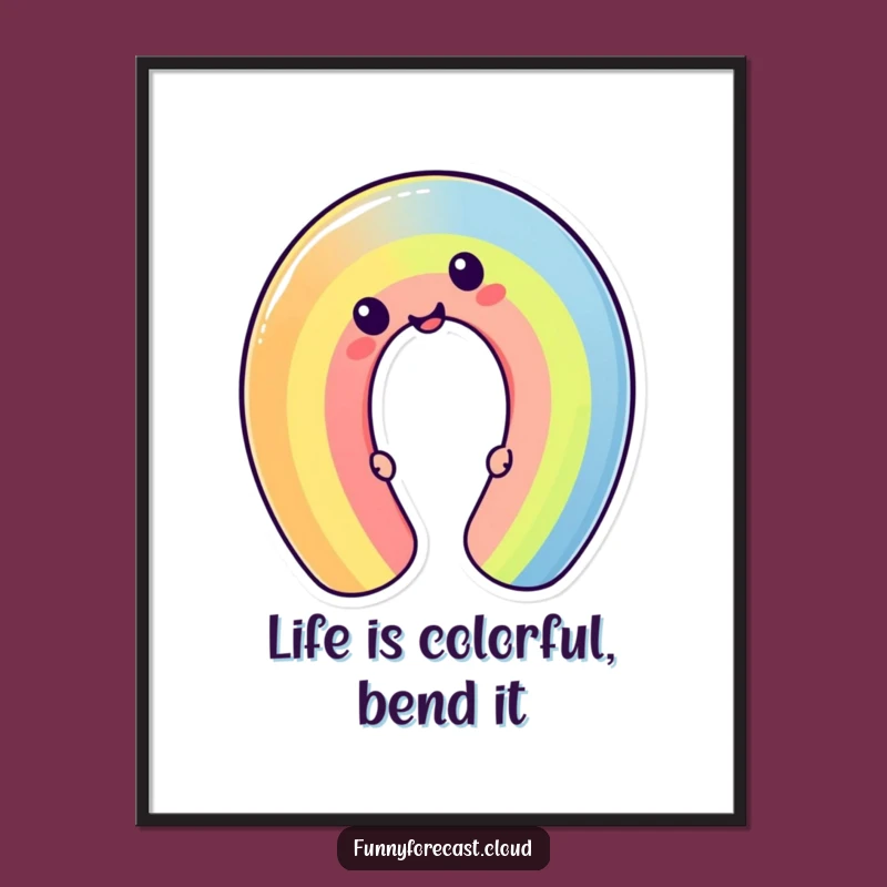 Funny Free Printable Wall Art: Silly Rainbow - Downloadable Colorful Decor