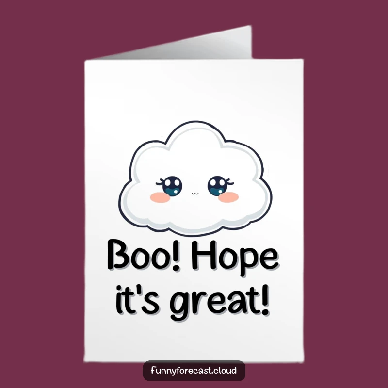 Free Printable Birthday Card: Funny Peeking Cloud for Mysterious Birthday Fun