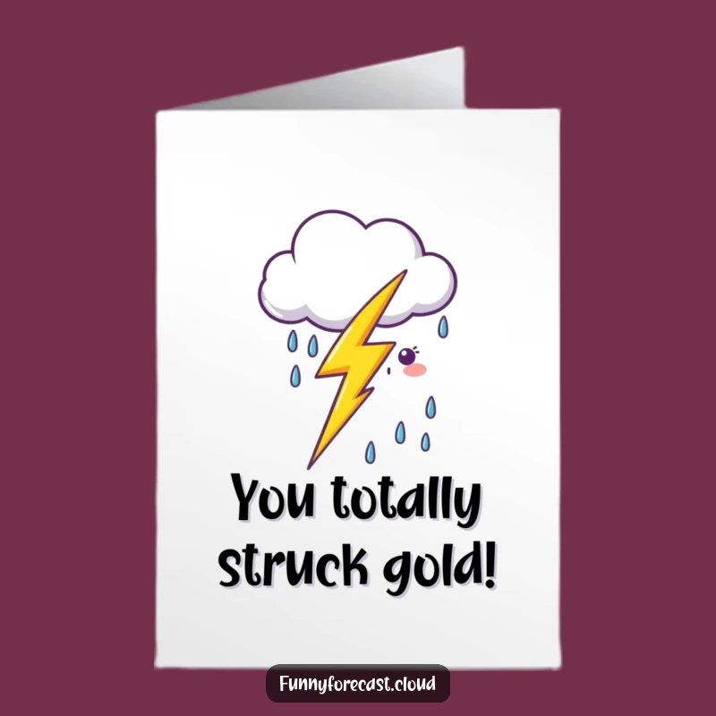 Congrats Lightning Cloud Free Printable Card - Hilarious Downloadable Congratulations Gift