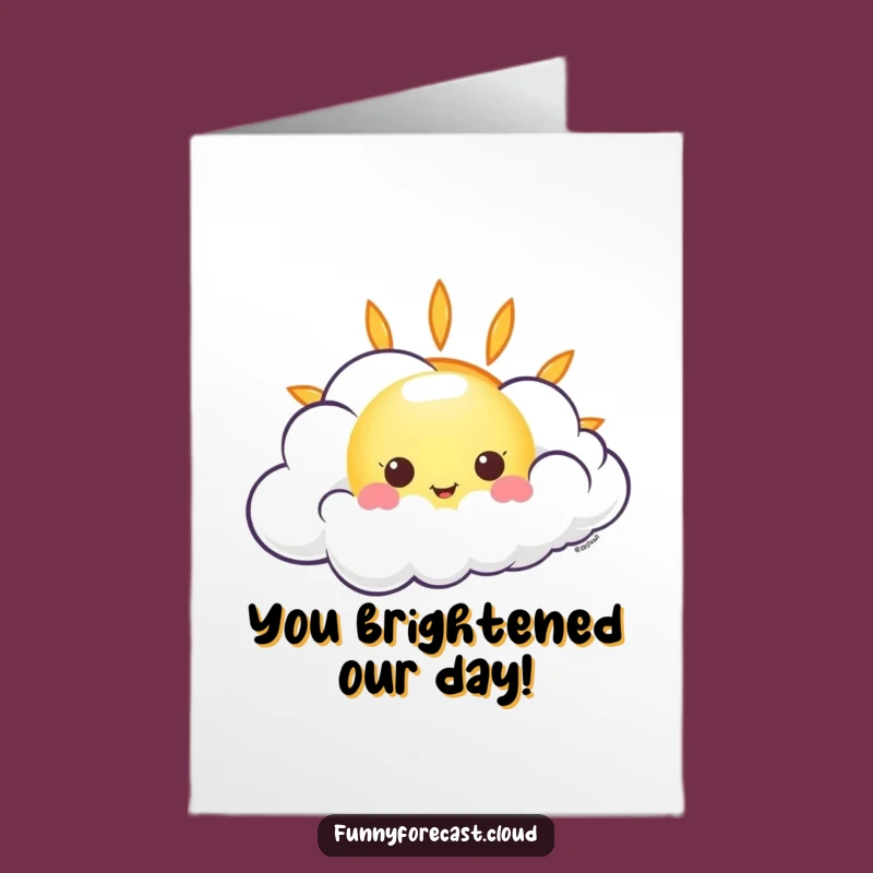 Free Printable Congrats Card: Kawaii Sun Shining - Funny Downloadable Gift