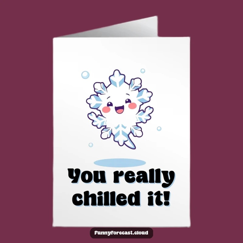 Congrats Snowflake Free Printable Card - Hilarious Spinning Downloadable Gift