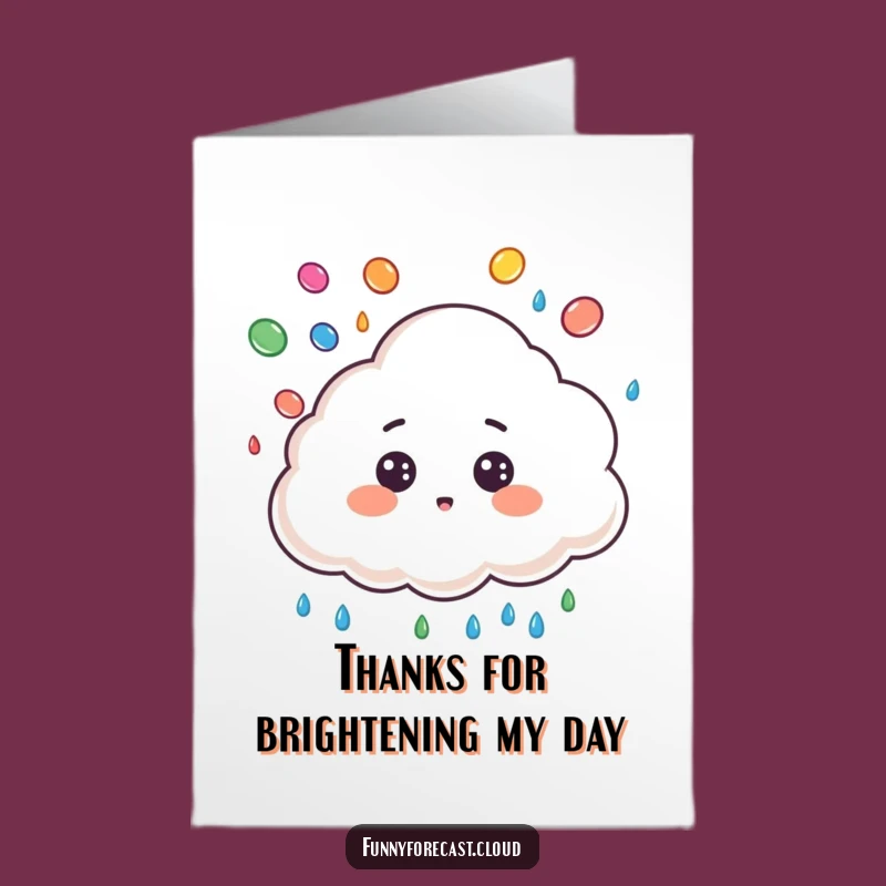 Free Printable Thank You Card: Cloud's Raindrop Thanks - Cute DIY
