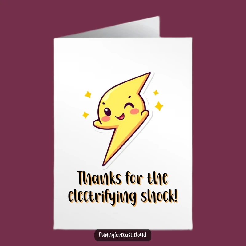 Free Printable Thank You Lightning Bolt Card: Zippy Character, Funny Downloadable Gift