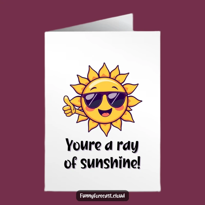 Free Printable Thank You Card: Sunny Thumbs Up Gratitude Funny Downloadable Gift