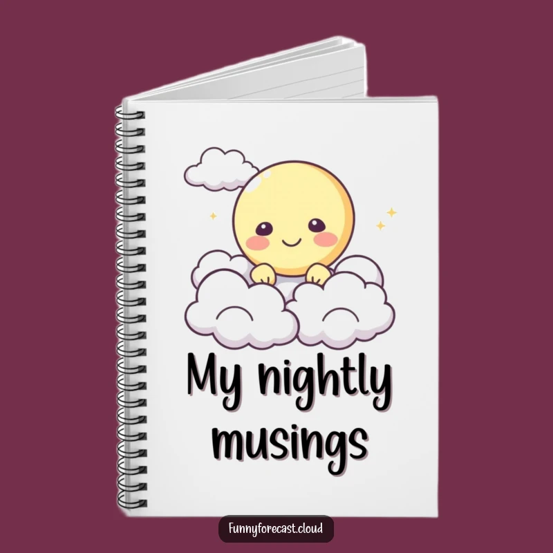 Funny Happy Moon Notebook: Capture Your Dreams with Celestial Flair
