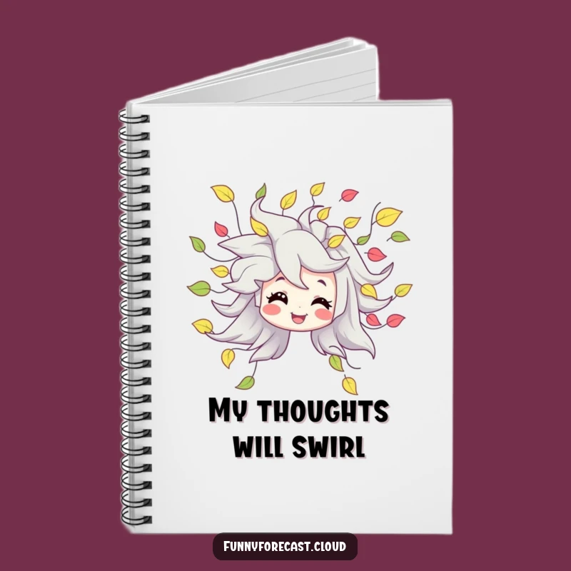 Funny Notebook: Wind Character's Leafy Breeze for Jotting Down Funny Ideas