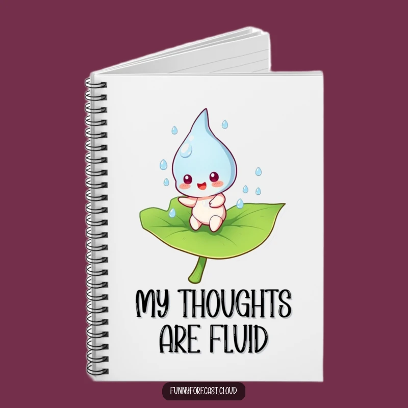 Funny Raindrop Bouncing Leaf Notebook: Capture Ideas with Joyful, Playful Flair