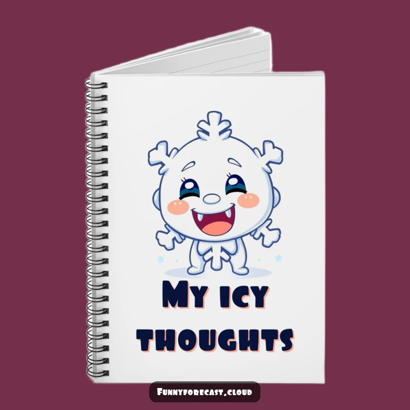 Funny Shivering Snowflake Notebook - Jot Down Cold Jokes Hilariously