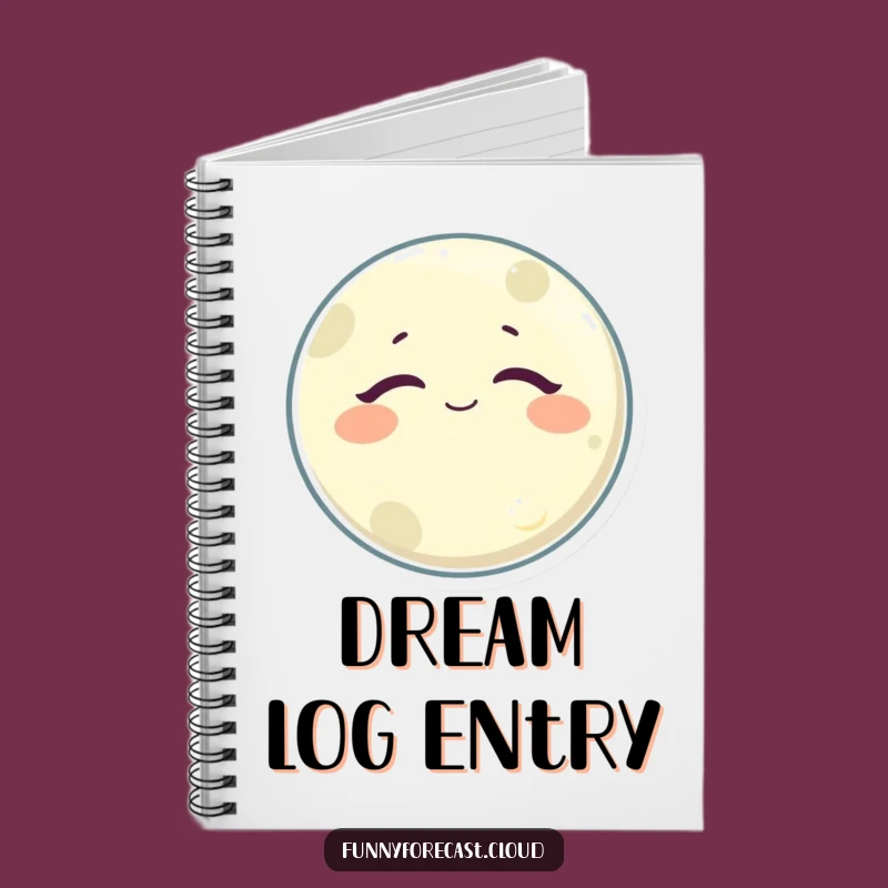 Funny Sleepy Moon Notebook: Jot Down Dreams with a Satisfied Celestial Pal!