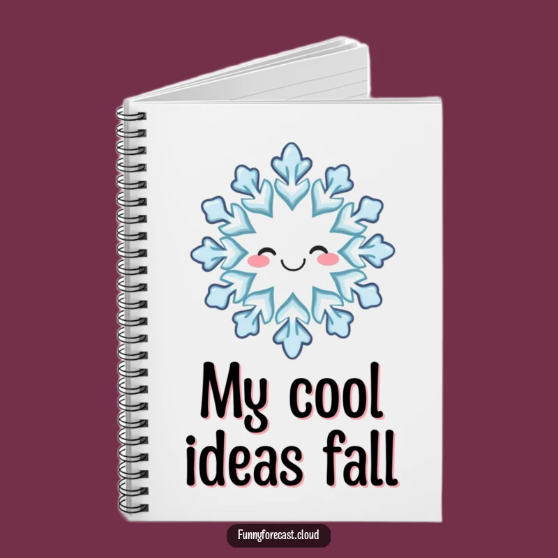 Funny Snowflake Smile Notebook - For Your Winter Thoughts