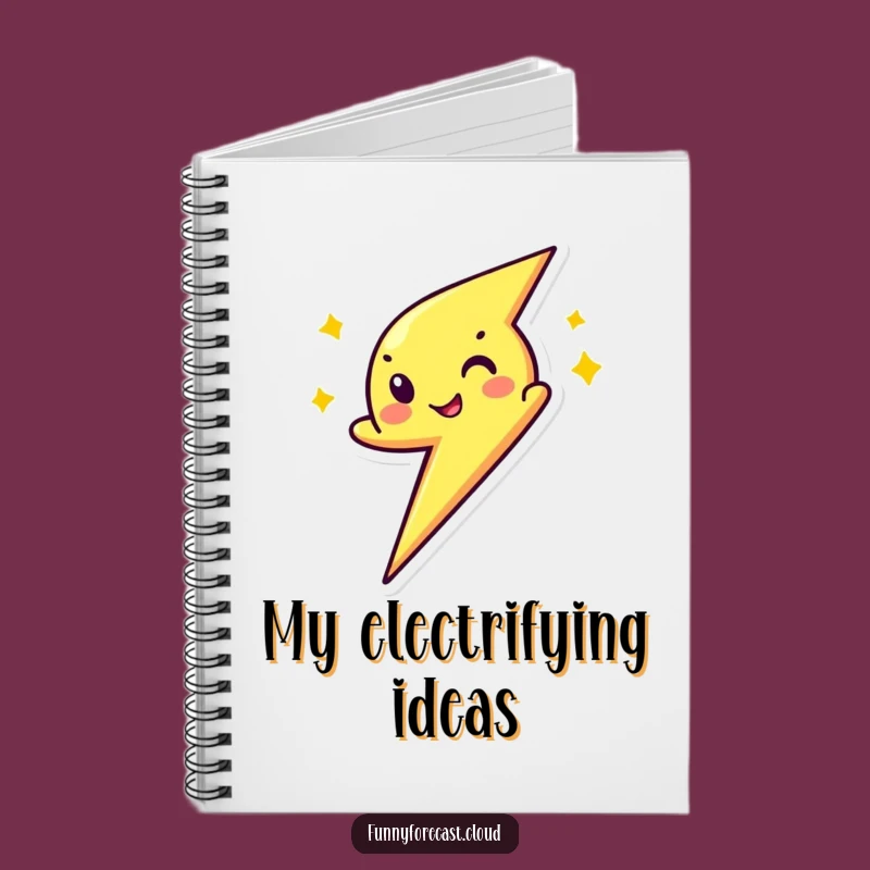 Funny Winking Lightning Bolt Notebook - Capture Zippy Ideas Fast