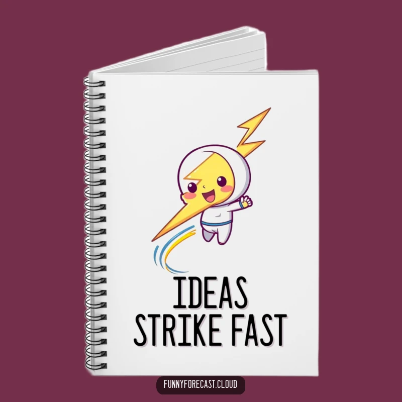 Funny Lightning Bolt Notebook - Capture Zippy Ideas Gift