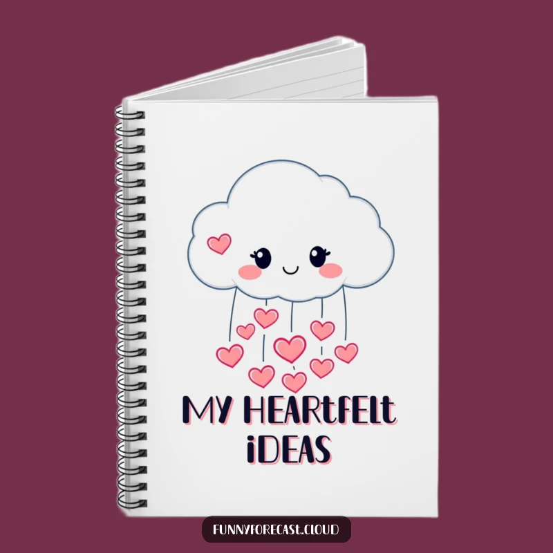 Funny Heart Raincloud Notebook: Jot Down Thoughts with Love