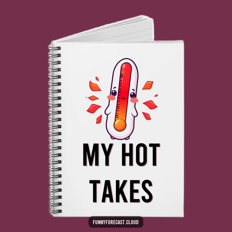 Funny Kawaii Thermometer Notebook: Blushing Heat Journal Humor
