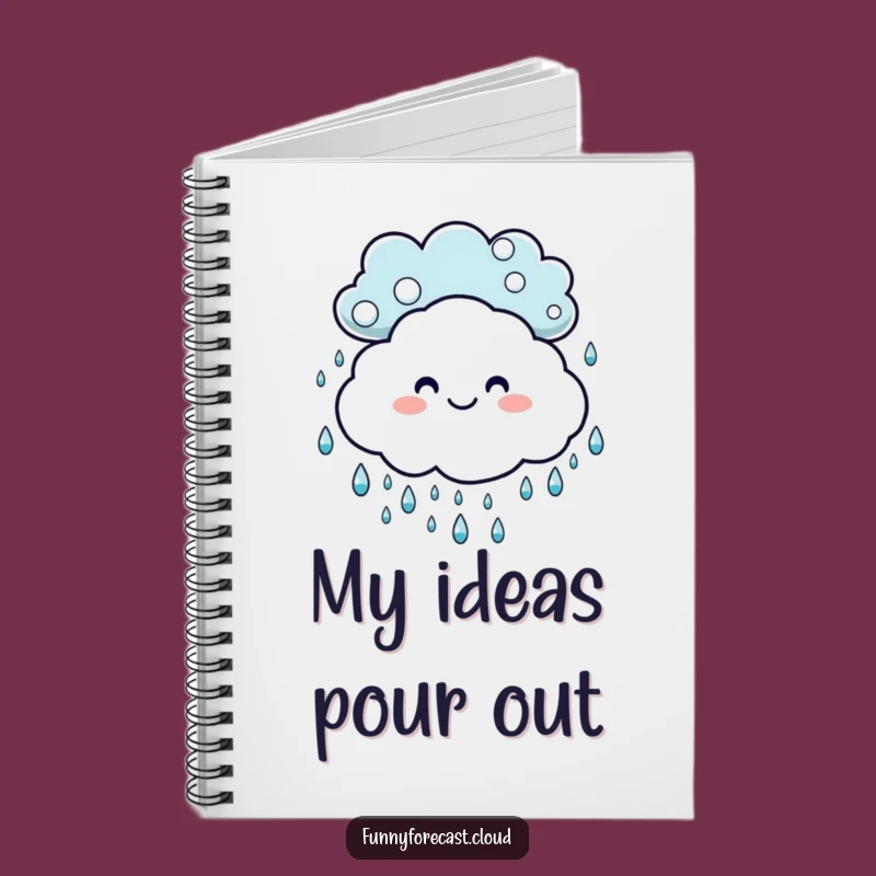 Funny Cloud Raindrops Notebook - For Your Cheerful Notes