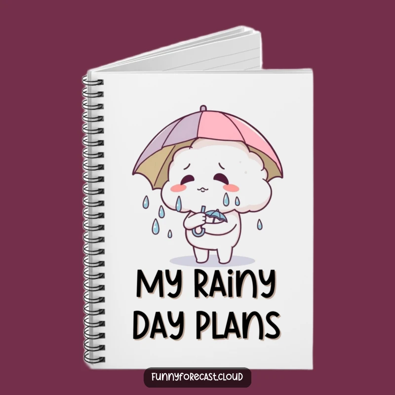 Funny Cloud Umbrella Notebook - Hilarious Journal & Gift