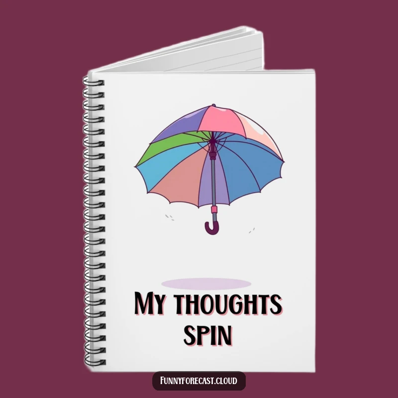 Funny Dancing Umbrella Notebook - Comical Journal for Humorous Thoughts