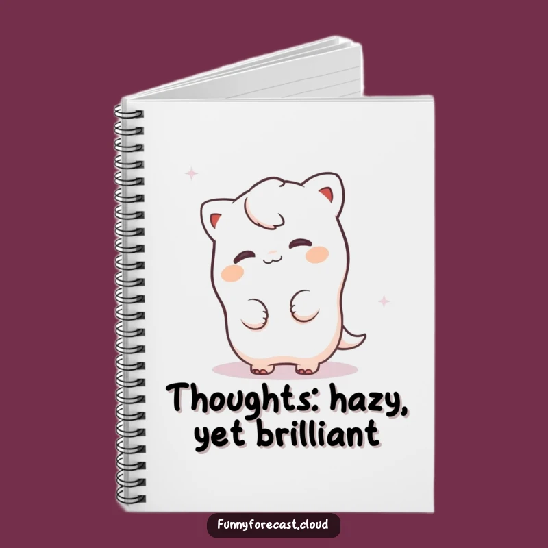 Funny Fog Peeking Notebook: Jot Down Enigmatic Thoughts, Playful Gift