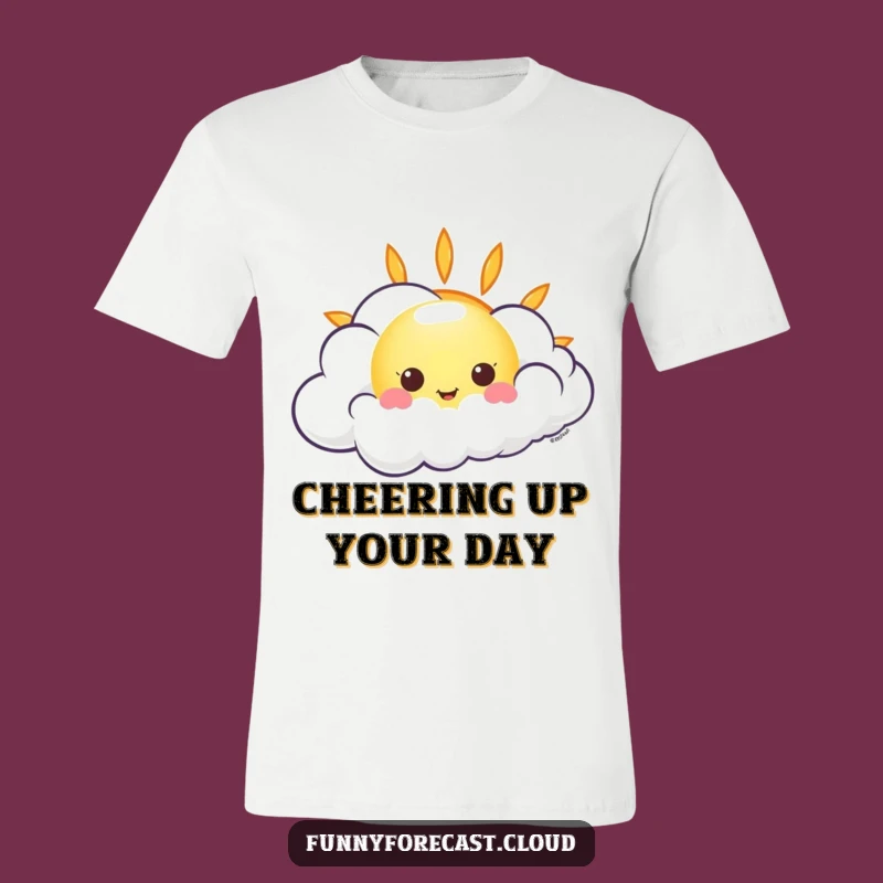 Funny Kawaii Sun Cloud T-Shirt, Happy Weather Funny Gift