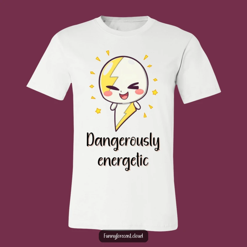 Funny Winking Lightning T-Shirt - Energetic & Comedic Apparel Gift