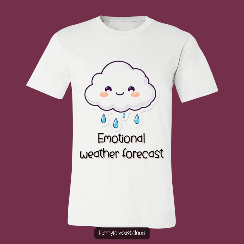 Funny Kawaii Cloud T-Shirt: Happy Tears of Rain for Happy Vibes!