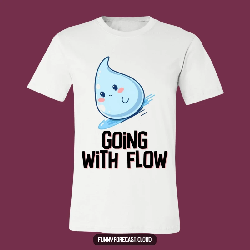 Funny Kawaii Raindrop T-Shirt - Fast Flowing Fun Apparel Gift