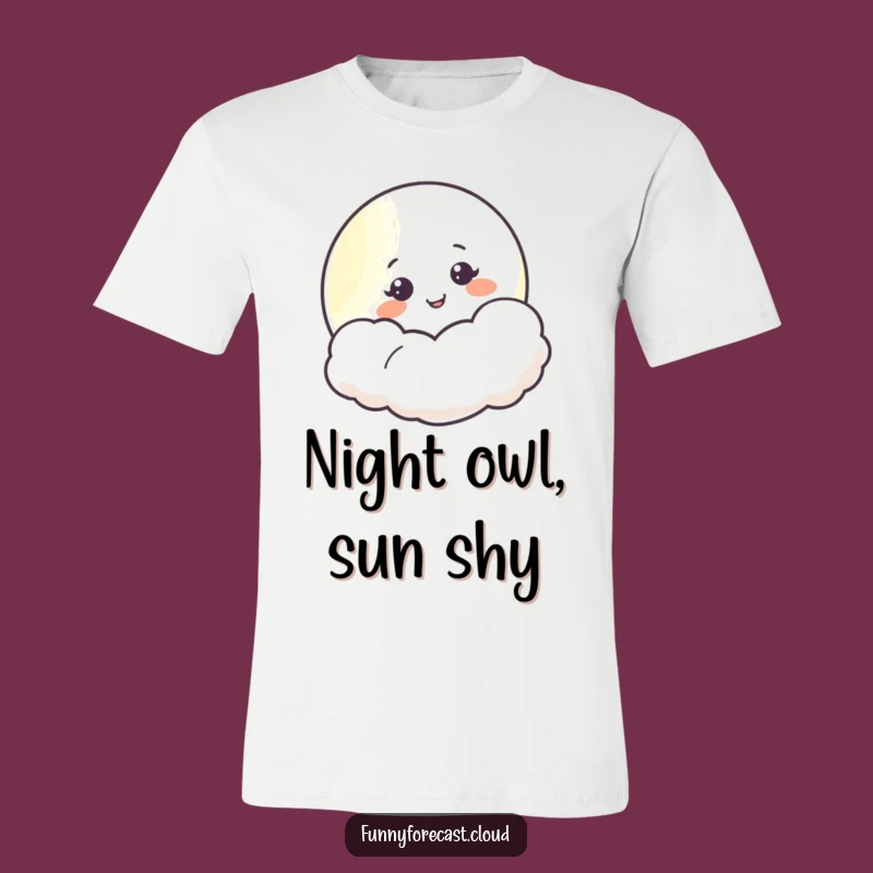 Funny Moon Smiling T-Shirt: Peek-a-Boo Style, Adorable Gift