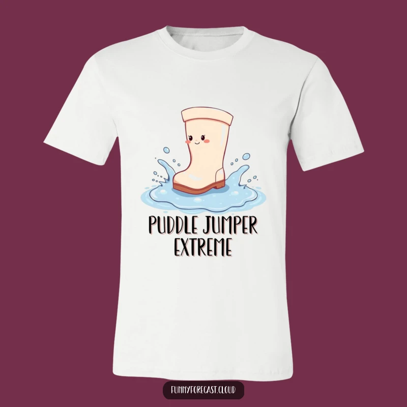 Funny Rain Boot T-Shirt: Happy Puddle Splash, Adorable Humorous Gift for Playful People