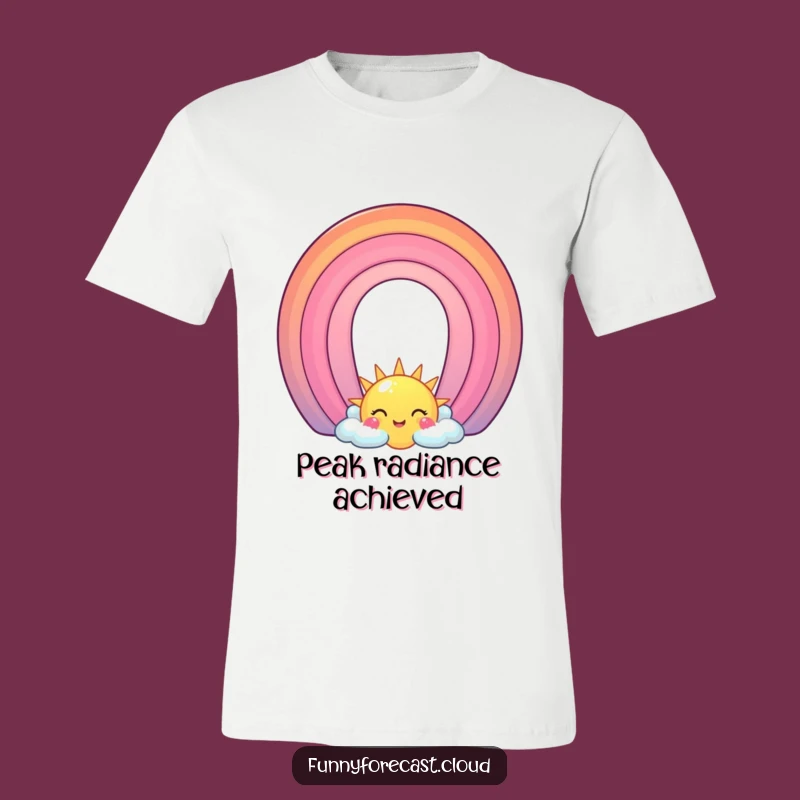 Funny Sun & Rainbow Arch T-Shirt: Wear Your Happiness with this Hilarious Tee