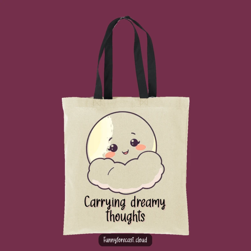 Funny Moon Smiling Tote Bag: Carry Your Smiles, Adorable Gift
