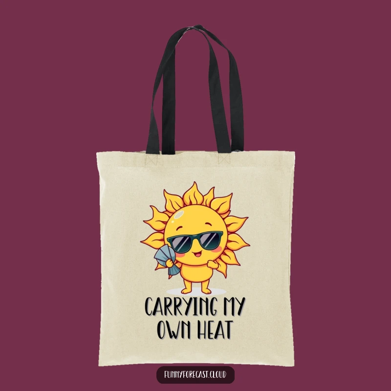 Funny Fanning Sun Tote Bag - Witty & Practical Summer Gift
