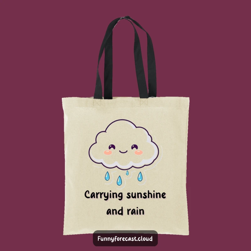 Funny Kawaii Cloud Tote Bag: Carry Happy Tears Everywhere!