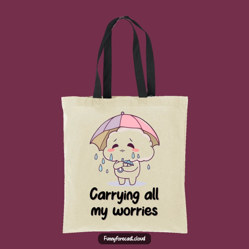 Funny Cloud Umbrella Tote Bag - Witty & Practical Gift for All