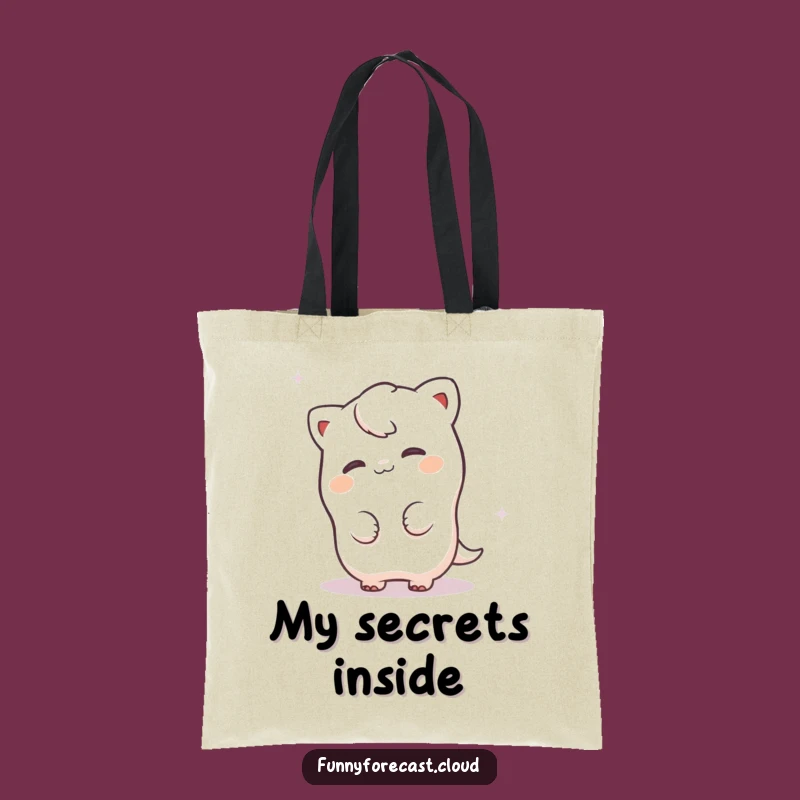 Funny Fog Peeking Tote Bag: Carry Your Secrets, Playful Gift