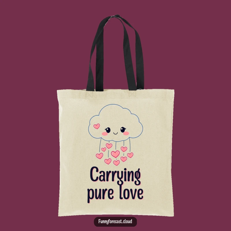 Funny Heart Raincloud Tote Bag: Carry Love Wherever You Go