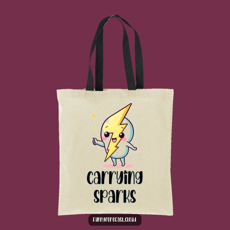 Funny Lightning Bolt Tote: Whimsical Strike for Hilarious Shopping and Errands
