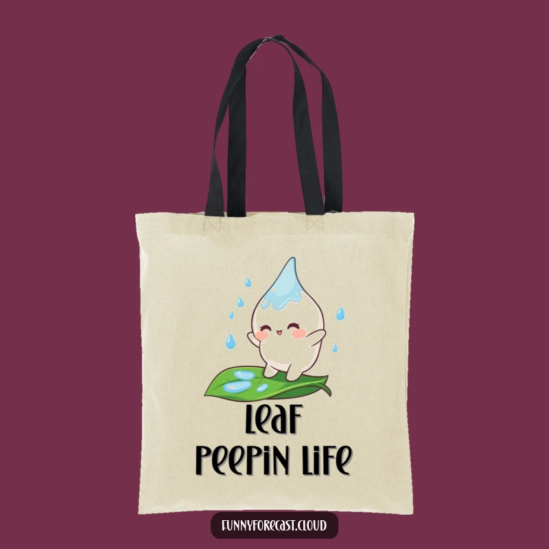 Funny Raindrop Leaf Bouncer Tote: Carry Your Essentials with Cheerful, Whimsical Style